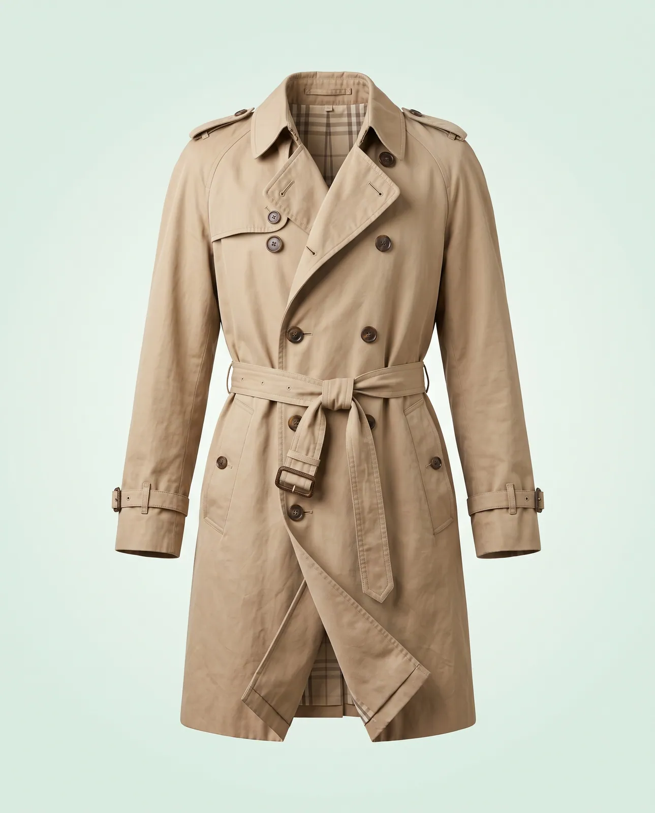Trench doppiopetto beige